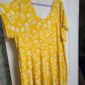 Bobbie & Brooks Spring Yellow Floral Dress